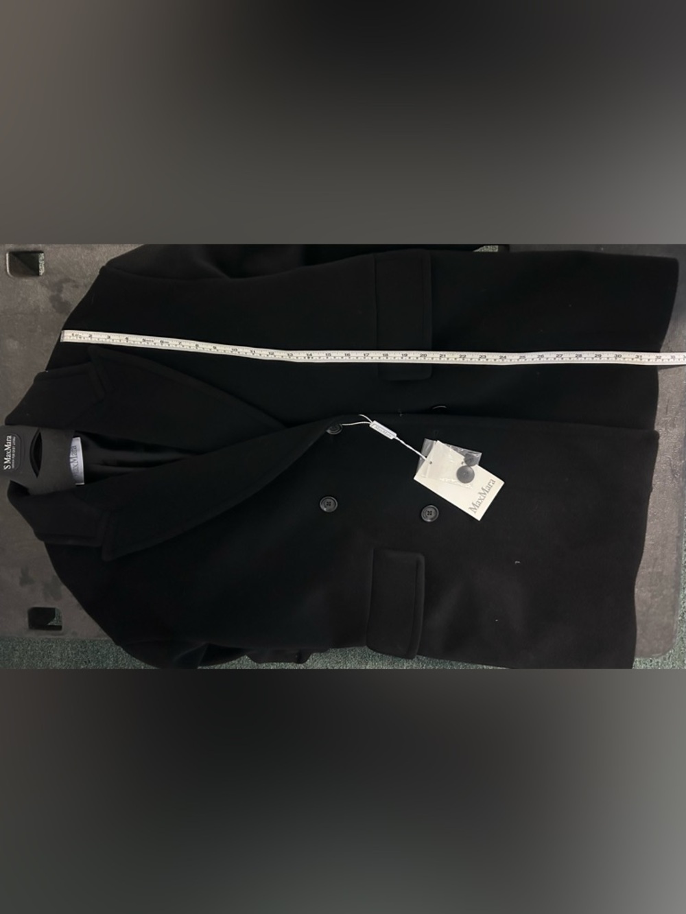 MaxMara Women's Black Wool Coat Meana - Picture 7 of 8